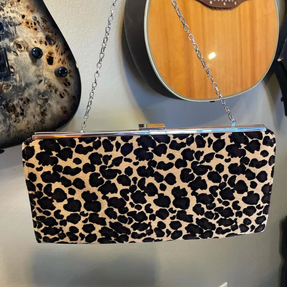 Leopard Print Clutch Bag